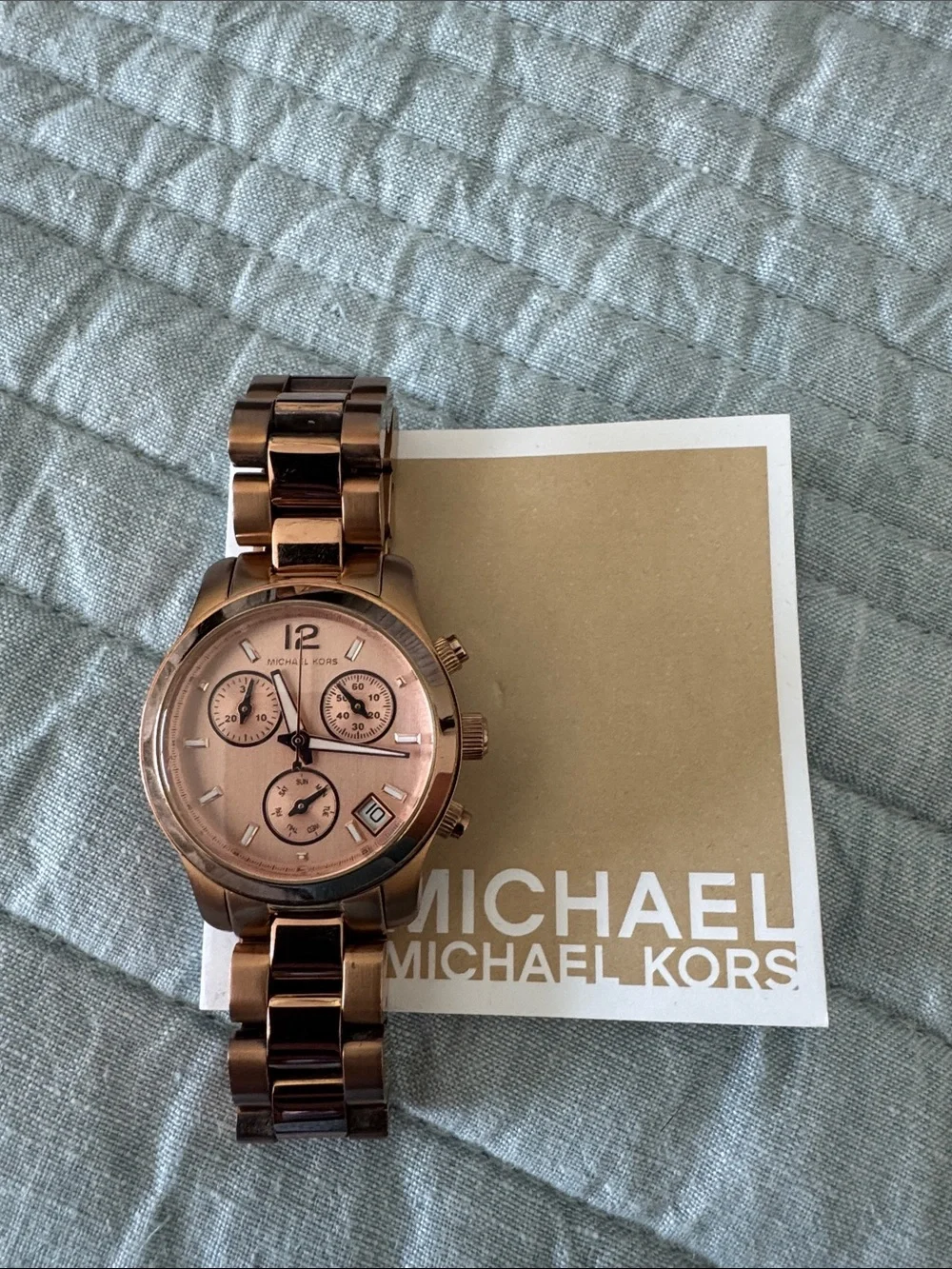 Michael Kors MK5430 Rose Gold-Tone Women’s Chronograph Watch